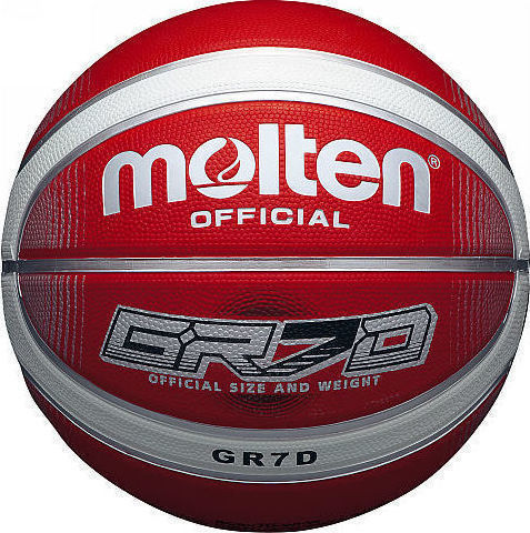 Molten Μπάλα Μπάσκετ - Rubber Basketball - Size 5 - Red/White - BGRX5D-WRW