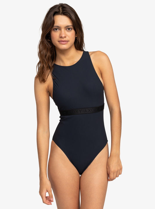 Roxy Γυναικείο ολόσωμο μαγιό ROXY Active - High Leg One-Piece Swimsuit ERJX103633-kvj0 anthracite