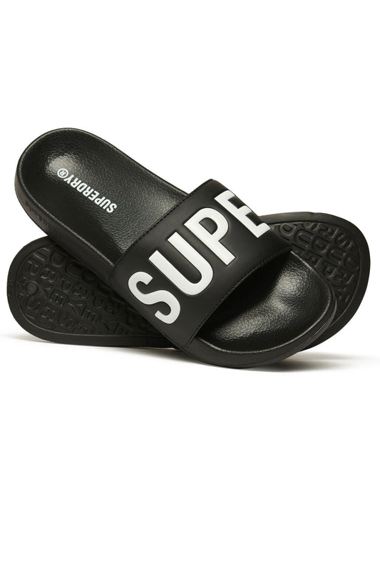 Superdry Ανδρικές Παντόφλες - Core Graphic Pool Sliders - MF310266A-33B - Black/Optic