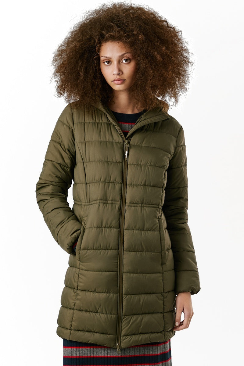 Pepe Jeans Γυναικείο Μπουφάν - long padded puffer jacket - PL4024372-765 - khaki green