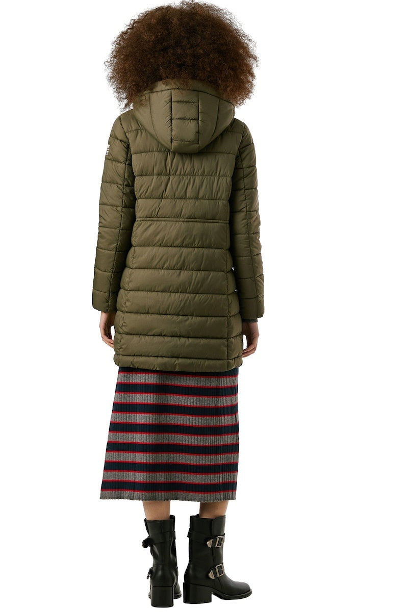 Pepe Jeans Γυναικείο Μπουφάν - long padded puffer jacket - PL4024372-765 - khaki green