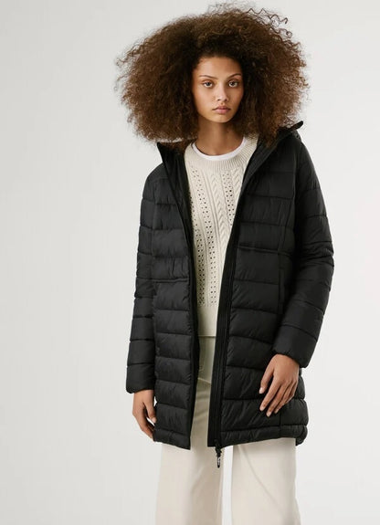 Pepe Jeans Γυναικείο Μπουφάν - long padded puffer jacket - PL4024372-999 - black