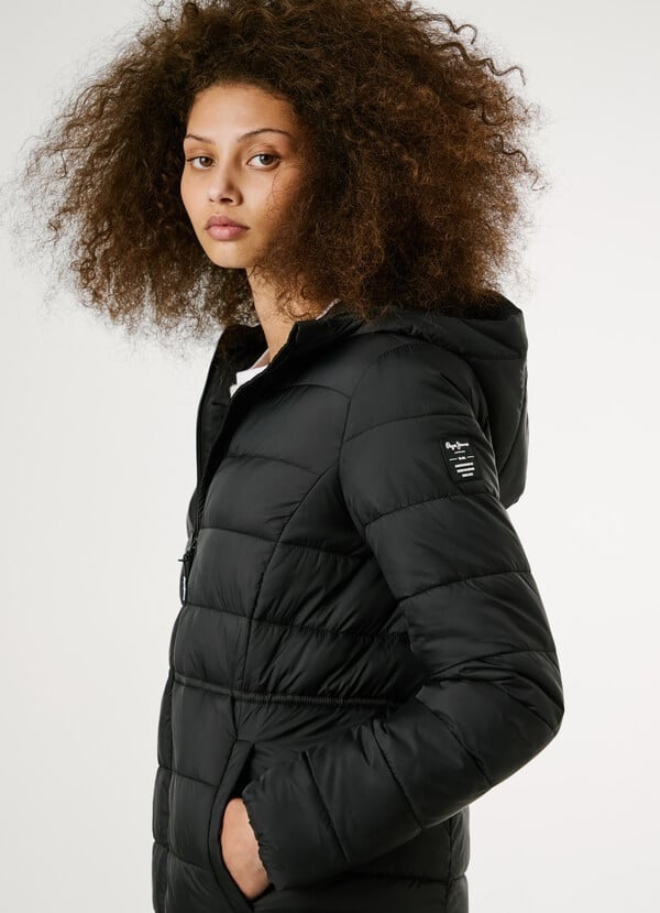 Pepe Jeans Γυναικείο Μπουφάν - long padded puffer jacket - PL4024372-999 - black