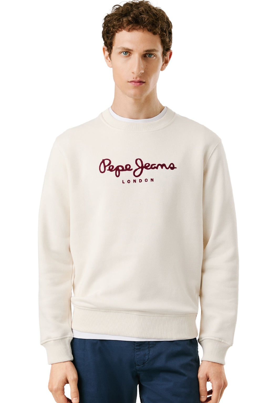Pepe Jeans Ανδρικό Φούτερ - MACBETH PLAIN - PM5800011-804 - IVORY WHITE