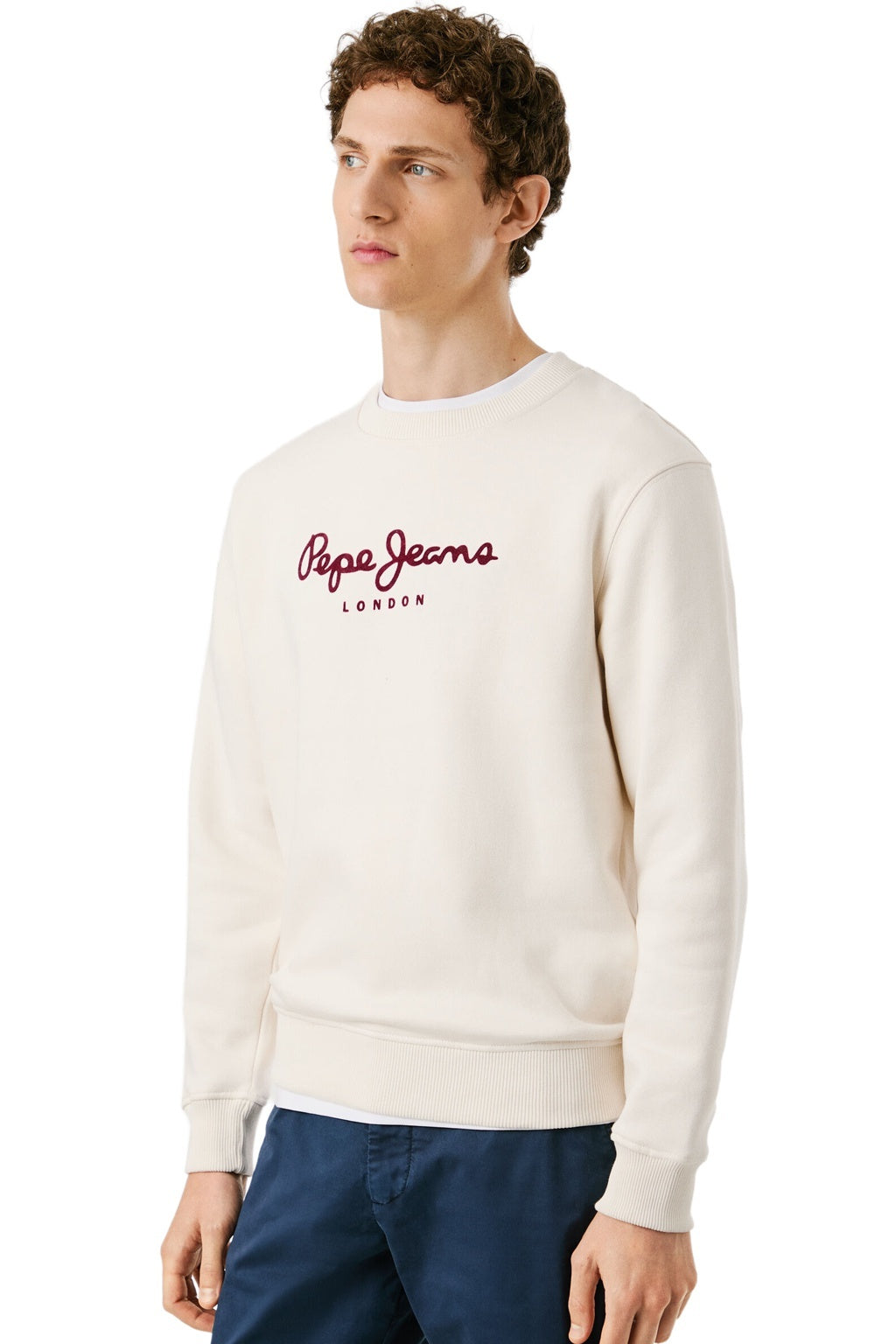 Pepe Jeans Ανδρικό Φούτερ - MACBETH PLAIN - PM5800011-804 - IVORY WHITE