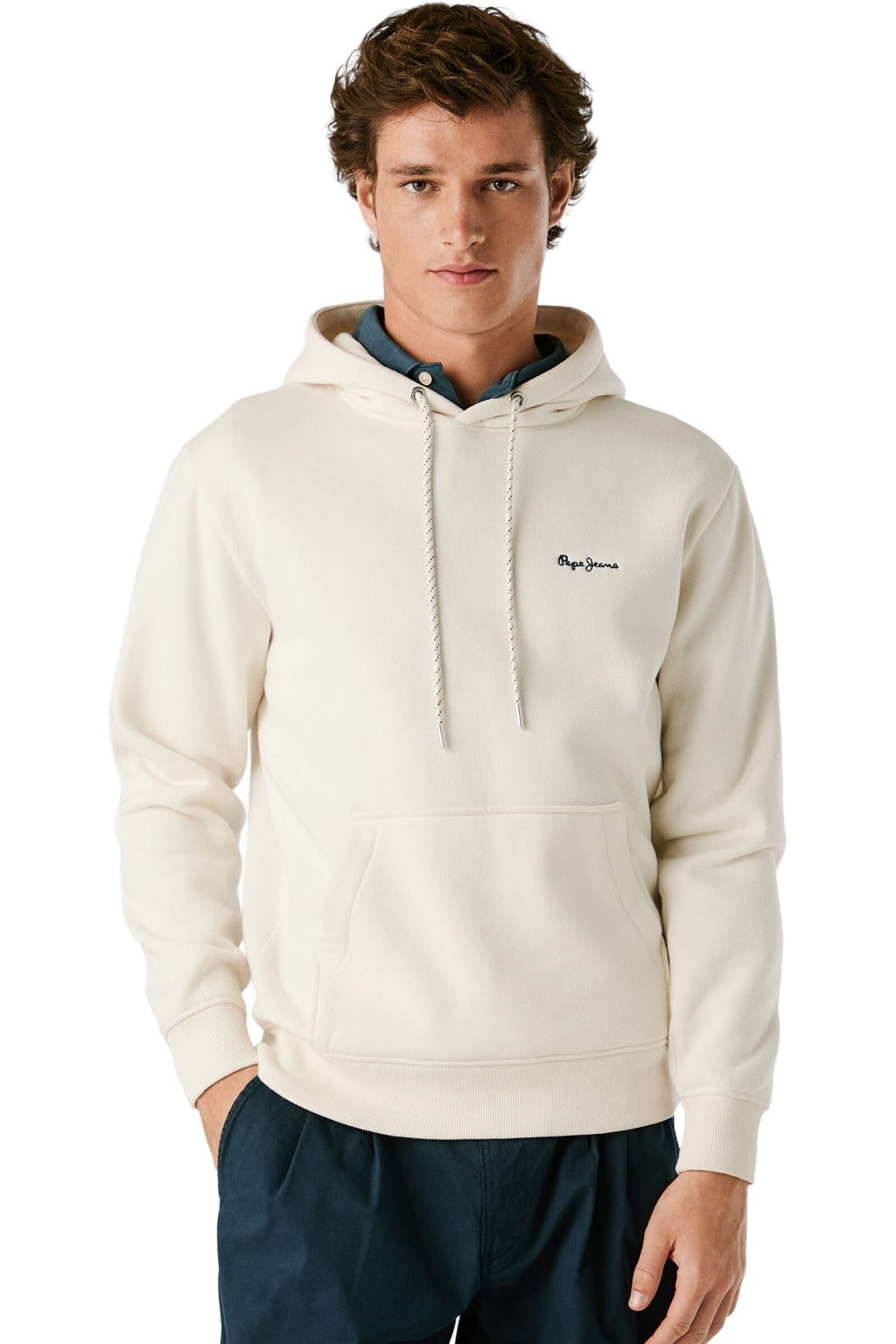 Pepe Jeans Ανδρικό Φούτερ Με Κουκούλα - PM5800012-804 - IVORY WHITE