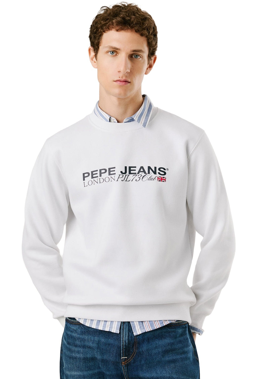 Pepe Jeans Ανδρικό Φούτερ - MATTHEW CREW - PM5800029-800 - white