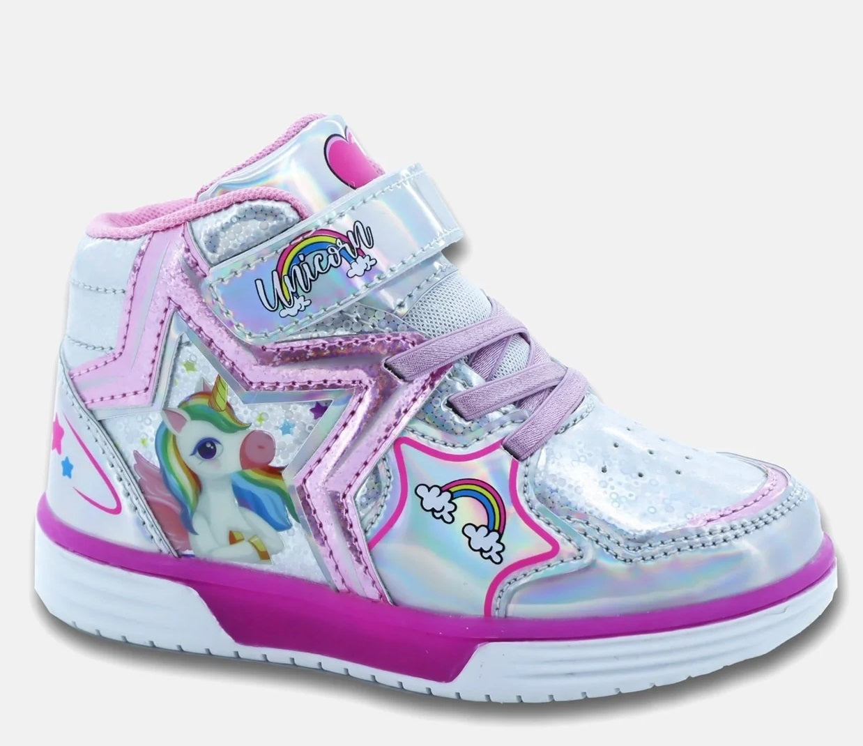 Disney Παπούτσι Παιδικό - Unicorno - Mid cut shoe with Lights - S8010004S - Silver