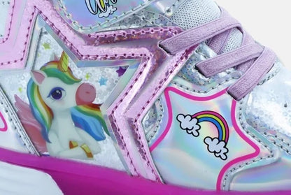 Disney Παπούτσι Παιδικό - Unicorno - Mid cut shoe with Lights - S8010004S - Silver