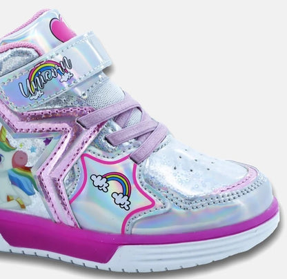 Disney Παπούτσι Παιδικό - Unicorno - Mid cut shoe with Lights - S8010004S - Silver