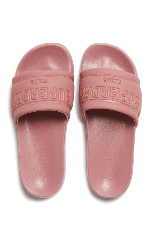 Superdry Γυναικείες Παντόφλες - City Luxe Pool Sliders - WF310233A-MIP - Ash Rose